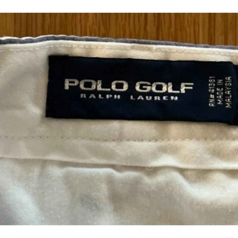 Polo Golf Ralph Lauren Seersucker‎ Shorts Blue Stripe Cotton Sz 35 8
